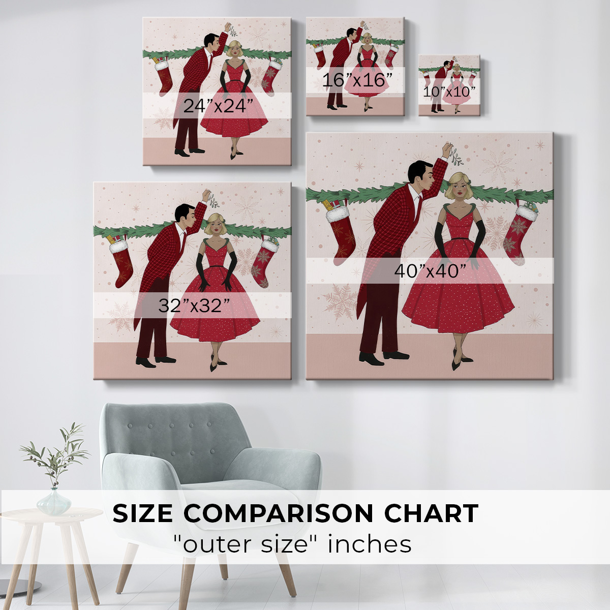 Holly Jolly Holiday III- Gallery Wrapped Canvas