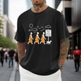thumbnail image 2 of IWRICH Walk for Peace Monks Journey T-Shirt for Men White Short Sleeve Tshirts Crew Neck Loose Fit Oversize Big and Tall Tops Black XXXXXL, 2 of 4