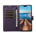 thumbnail image 4 of Pour Xiaomi Redmi Note 13 Pro 5G Cuir Véritable PU Texture Embossée Ligne Téléphone, iPhone 13 Pro, 4 of 7
