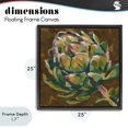 thumbnail image 4 of Stupell Industries Modern Leafy Artichoke in Olive Hues Black Floating Frame Canvas Art, 25 x 25, by June Erica Vess, 4 of 8