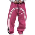 thumbnail image 1 of Zszcpp Jogging Pants For Men Retro Street Arc Printed Stripes Long Loose Straight Leg Sports Sweat Trousers Casual Trouser, 1 of 8