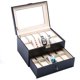 thumbnail image 3 of Caja de reloj de cuero sintético de 2, 3, 6, 10, 12, 20 y 24 bits, caja de almacenamiento para relojes, 3 of 4