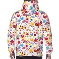thumbnail image 7 of Wukai Cute Butterfly Flowers Print Men Hoodies Fleece Sweatshirts Long Sleeve Sweaters Pullover Fall Outfits Winter Clothes-4X-Large, 7 of 7