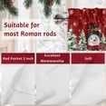thumbnail image 7 of Christmas Snowman Valances for Windows, 42 x 18in, Winter Christmas Tree Cardinal Snow Red Rod Pocket Kitchen Valance Curtain Light Filtering Window Treatments for Living Room Bedroom, 1 Panel, 7 of 7