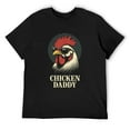 thumbnail image 3 of Chicken Daddy Exuberant Men's Cotton Short Sleeve HD Print Tee for Casual T-Shirt Crew Neck Top Black 3XL, 3 of 7