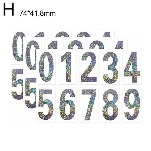 Nano Film Car Stickers, License Plate Number Reflective Digital Stickers