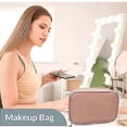 thumbnail image 5 of Gray makeup bag travel bag makeup bag for, 5 of 5
