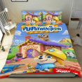 thumbnail image 1 of Pupconstrucción Conjunto de sábanas temático, trío de piezas, cómodo y amigable con la piel, diseño único, regalo de decoración para el hogar para familiares, amigos y fans,140cm *210cm, 1 of 6