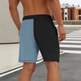 thumbnail image 2 of Tsesme Men’s 2 in 1 Beach Shorts Elastic Waist Fashion Color Black Casual Shorts with Pockets Summer Breathable Sport Shorts Blue XL, 2 of 2