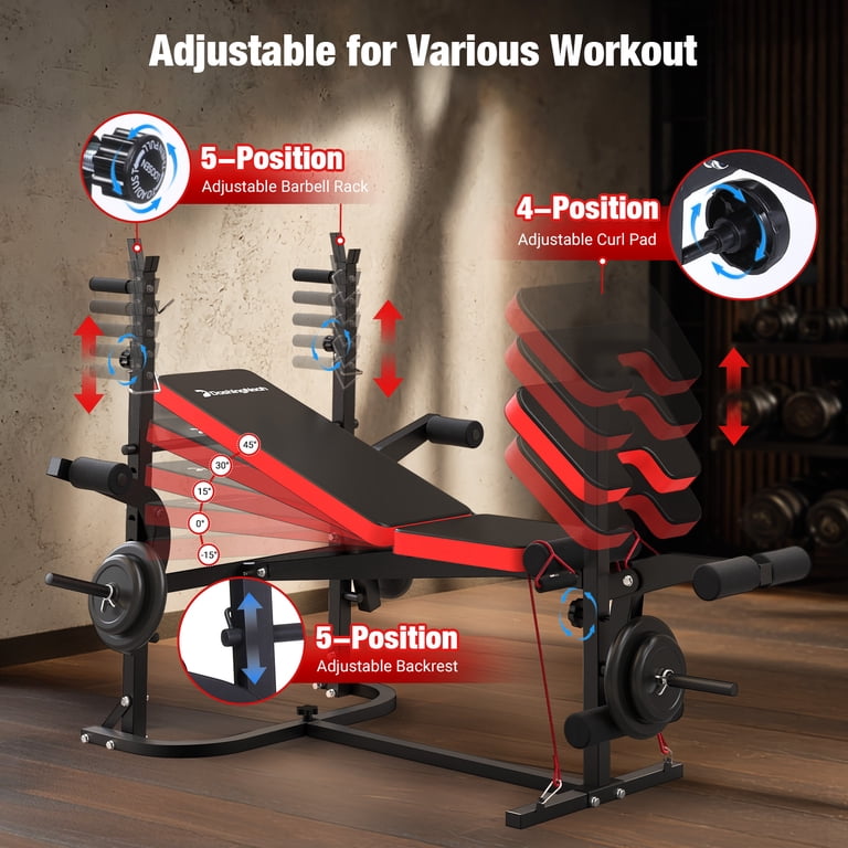 Blacksmith 6-in-1 Foldable Weight Bench Set, 800 lb Capacity photo 6