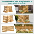 thumbnail image 4 of Outdoor Privacy Screen Privacy Fence Panels for Outside, 3 Panels 36"W X 45"H Wood Decorative Fence with Planter Box,Pool Equipment Enclosure, Patio Garden Fence Perfect to Enclose Trash Cans,AC Unit, 4 of 9