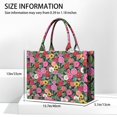 thumbnail image 3 of Large Capacity Tote Bag,Pioneer Flower Floral Print Pattern Handbag Fashion Luxury Tote Bag,15.7"x13"x 5.1" Inches,Laptop Compatible, 3 of 6