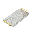 thumbnail image 4 of Bandeja para servir, bandeja de cosméticos para baño con asa, bandeja para mesa de centro, bandeja de almacenamiento de joyas para cena, hotel, habita Gris, 4 of 8