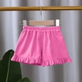 thumbnail image 4 of Zanarzt Toddler Biker Shorts Baby Girls Ruffle Shorts Toddler Cotton Dance Shorts Soft Summer Clothes 4-5 Years,Hot Pink, 4 of 4