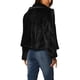 thumbnail image 3 of Abrigo de piel sintética recortado para mujer, chaqueta de invierno de moda, con frente abierto, solapa de muesca, manga larga, abrigo esponjoso XL negro, 3 of 7