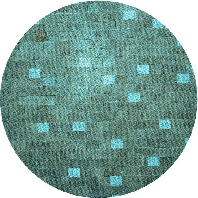 Ahgly Company Tapis d'Intérieur Lavable en Machine Carré Vert Mer Profonde, 3 Pieds Carré