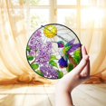 thumbnail image 3 of Elegant Hummingbirds With Lilac Flower GLASS Suncatcher, Hummingbird Mom Gifts, Natural Bird Flower, Bird Wall Art, Mothers Day 2025, 3 of 4