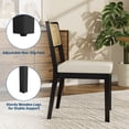 thumbnail image 4 of TacleeKii 2 Pack Rattan Dining Chairs, Armless Kitchen Side Chairs for Dining Room, Black, 4 of 8