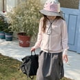thumbnail image 4 of Stylish Girls Hooded Zipper Pullover Coat For Spring And Autumn Seasons Casual Versatile Outerwear With Contrasting Letter Design Large Sized Children's Jacket, 4 of 8