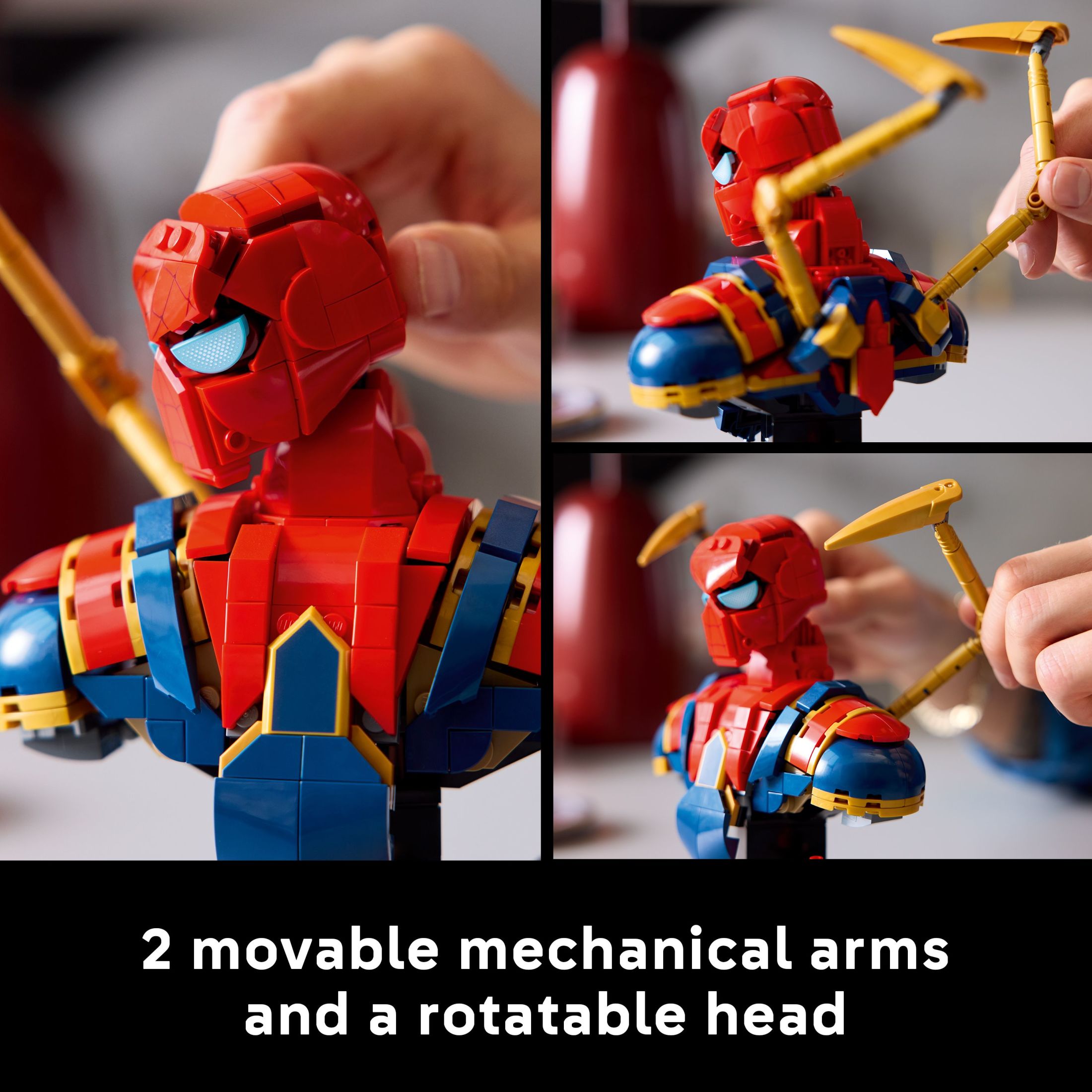 LEGO Marvel Busto de Iron Spider-Man Coleccionable - Kit de Construcción para Adultos, Mayores de 18 Años - Incluye Minifigura de Iron Spider-Man - Modelo Coleccionable para Fans de Superhéroes - Regalo para Hombres y Mujeres - 76326 5