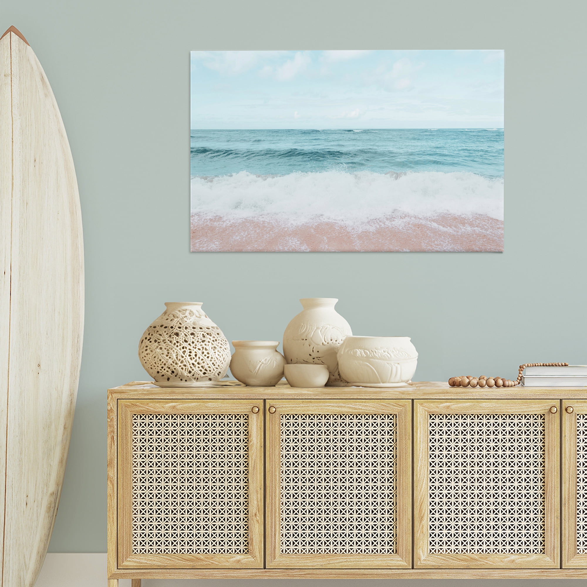 Stupell Industries Centric Beach Foam Nautical & Beach Photography Wrapped Canvas Art Print Wall Art, 45 x 30