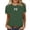 Green, variant on T Shirts for Women Scoop Neck Half Sleeve Fashion Slim Fit Tops for Women 2026 Flower Print Summer Basic Tees Casual Vacation Outfits Workout Clothes 2026