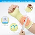 thumbnail image 3 of Cut Resistant Sleeve, Arm Safety Protectors Sleeves with Thumb Hole Level 5 Protection Forearm Guard, 3 of 5