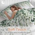 thumbnail image 4 of 3 Piece Green Eucalyptus Branches Duvet Cover Set Twin Size,Microfiber Comforter/Quilt Cover with Corner Ties and 2 Pillowcases,Spring Botanical Leaves Vines All Season Bedding with Zipper Closure, 4 of 8