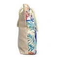 thumbnail image 5 of Beach Bag XL Tote With Zipper, Perfect for Pool, Weekend Trip, Travel, Gym, Shopping, Grocery (Blue Tropical Leaves), 5 of 5