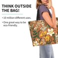 thumbnail image 4 of Large Capacity Single Shoulder Shopping Bag 19.7×15.7×5.9in Main Pocket Large To Accommodate Your Daily Needs Can Be Portable Can Be A Single Shoulder Back Yellow Background With Flowers, 4 of 8