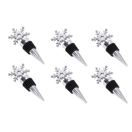 

Raindrops Stainless Steel Wine Stoppers with Airtight Seal for Wine Use Silver 6 Pieces