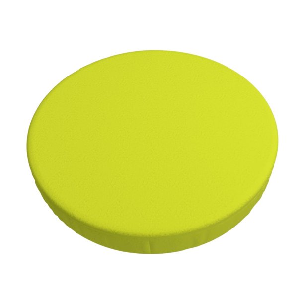 Disketp Yellow Funda Redonda para Taburete, Funda de Cojín para Silla de Bar Suave y Elástica-12 inch