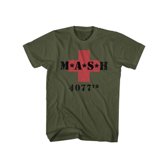 M*A*S*H Men's  MASH 4077th Slim Fit T-shirt Army