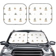 thumbnail image 2 of Balery Rabbit Blowing Dandelions Parasol para parabrisas de coche de 2 piezas | Parasol plegable para parabrisas delantero de coche para la mayoría de sedanes-Small, 2 of 6
