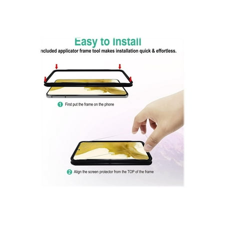 SaharaCase - ZeroDamage Ultra Strong+ Tempered Glass Screen Protector for Samsung Galaxy S22+ - Clear