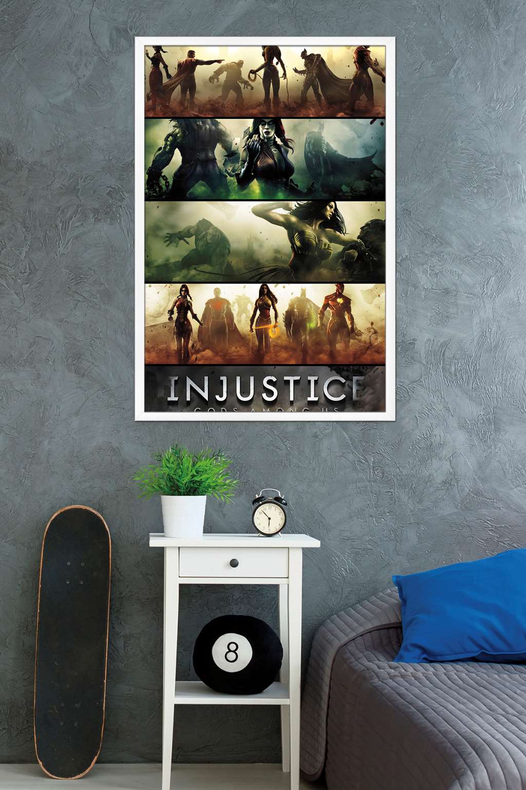 DC Comics Video Game - Injustice: Gods Among Us - Bane Wall Poster, 22.375" x 34", Framed