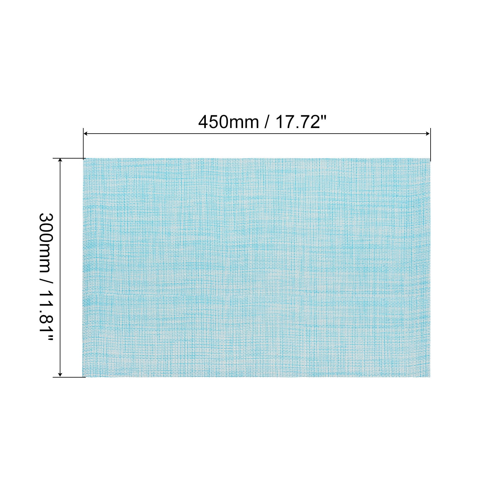 Unique Bargains Durable PVC Washable Woven Place Mats for Dining Tables and Home Use Blue