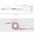 thumbnail image 3 of YSTINNG Multi USB Charger Cable Retractable 3 in 1 Multiple Charging Cord Adapter USB Charging Cable B311-2348, 3 of 4