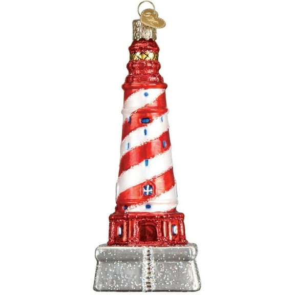 Old World Christmas Collection Glass Blown Ornaments, White Shoal Lighthouse
