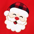 thumbnail image 5 of Sudadera/mono rojo de manga larga con Papá Noel a juego para toda la familia con parte superior navideña, 5 of 5