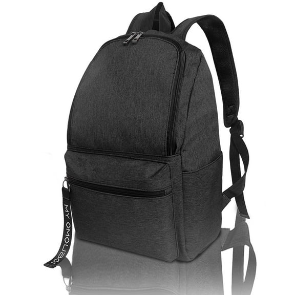 Omouboi Lightweight 14" Laptop Backpack Unisex Casual Daypacks College Computer School Bookbag Black