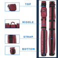 thumbnail image 5 of GSE Games & Sports Expert 2x2 Hard Square Billiard Cue Case. Pool Cue Stick Carrying Case, Billiard Pool Cue Accessories (5 Colors Available), 5 of 9