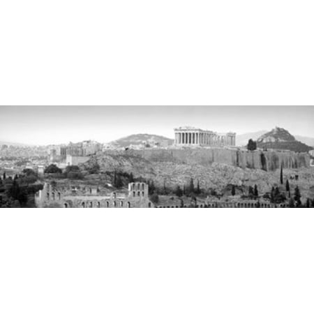 - High Angle View Of Buildings In A City Parthenon Acropolis Athens Greece Poster Print