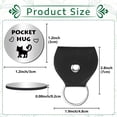 thumbnail image 2 of Cat Pocket Hug Token Long Distance Relationship Keepsake Token Double Sided Pocket Token Commemorative Coin Sign with PU Keychain for Friends Women Friendship Inspirational Gift 1.2Inch, 2 of 9