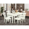 thumbnail image 2 of East West Furniture Dining Room Set Linen White, CALG7-LWH-W, 2 of 6