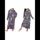 thumbnail image 3 of Camisón de Larga para Mujer, Estampado, Camiseta, Vestido de Dormir Mariposa Morada XXL, 3 of 6