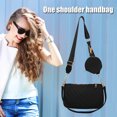 thumbnail image 5 of Bolso cruzados 2 en 1 con monedero de cuero para mujer (negro), 5 of 5