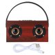 thumbnail image 1 of Altavoz recargable inalámbrico Bluetooth de madera portátil D10 compatible con entrada auxiliar de tarjeta TF, 1 of 8