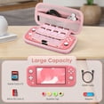 thumbnail image 6 of Fintie Carrying Case for Nintendo Switch Lite 2019 [Shockproof] Hard Shell Protective Cover Travel Bag w/15 Game Card & 2 Micro SD Card Slots, Glittering Pink, 6 of 8