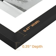 Sindcom 6 Pack 11x14 Picture Frames,Display Pictures 8x10 with Mat or 11x14 Without Mat,Gallery Wall Photo Frames, Black